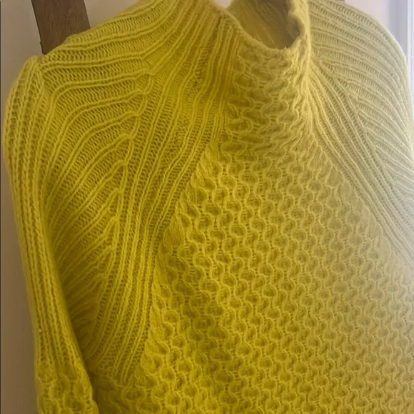 Chartreuse Anthropologie Sweater - Picture 3 of 5